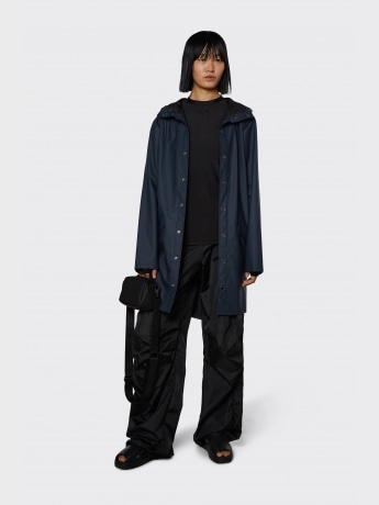 Rains Giacca lunga impermeabile blu navy