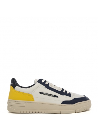 Polo Ralph Lauren sneakers ps 300 bianco, blu e giallo