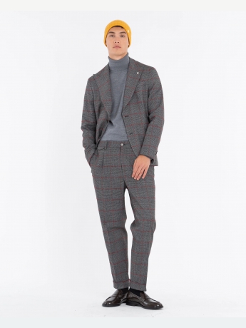 Manuel Ritz Abito overcheck bouclè misto viscosa stretch nero