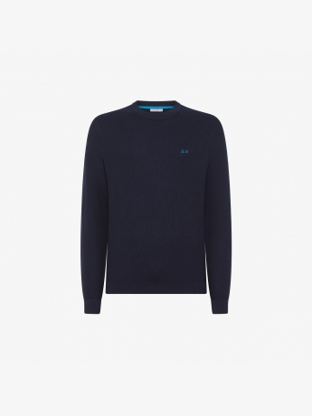 Sun68 ROUND PIQUET KNIT blu uomo
