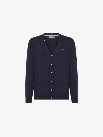 Sun68 CARDIGAN SOLID blu uomo