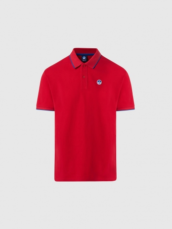 North Sails POLO MANICA CORTA COLLO CON RIGHE IN CONTRASTO