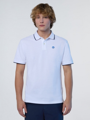 North Sails POLO MANICA CORTA COLLO CON RIGHE IN CONTRASTO