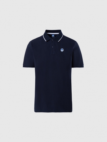 North Sails POLO MANICA CORTA COLLO CON RIGHE IN CONTRASTO