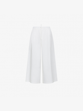 Sun68 PANTALONE  IN COTONE CON COULISSE DONNA BIANCO
