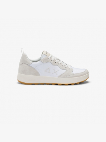 Sun68 SNEAKER GENIUS IN NYLON E SUEDE BIANCO