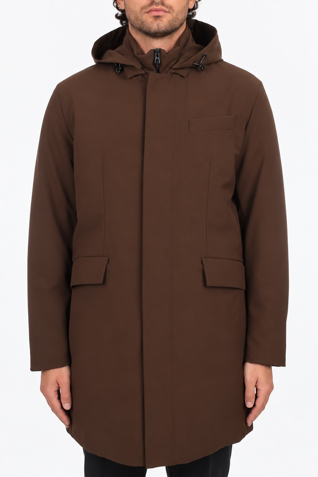 Giaccone AT.P.CO Edmond con cappuccio e tasche a patta - A33EDMOND P049 - vista prodotto
