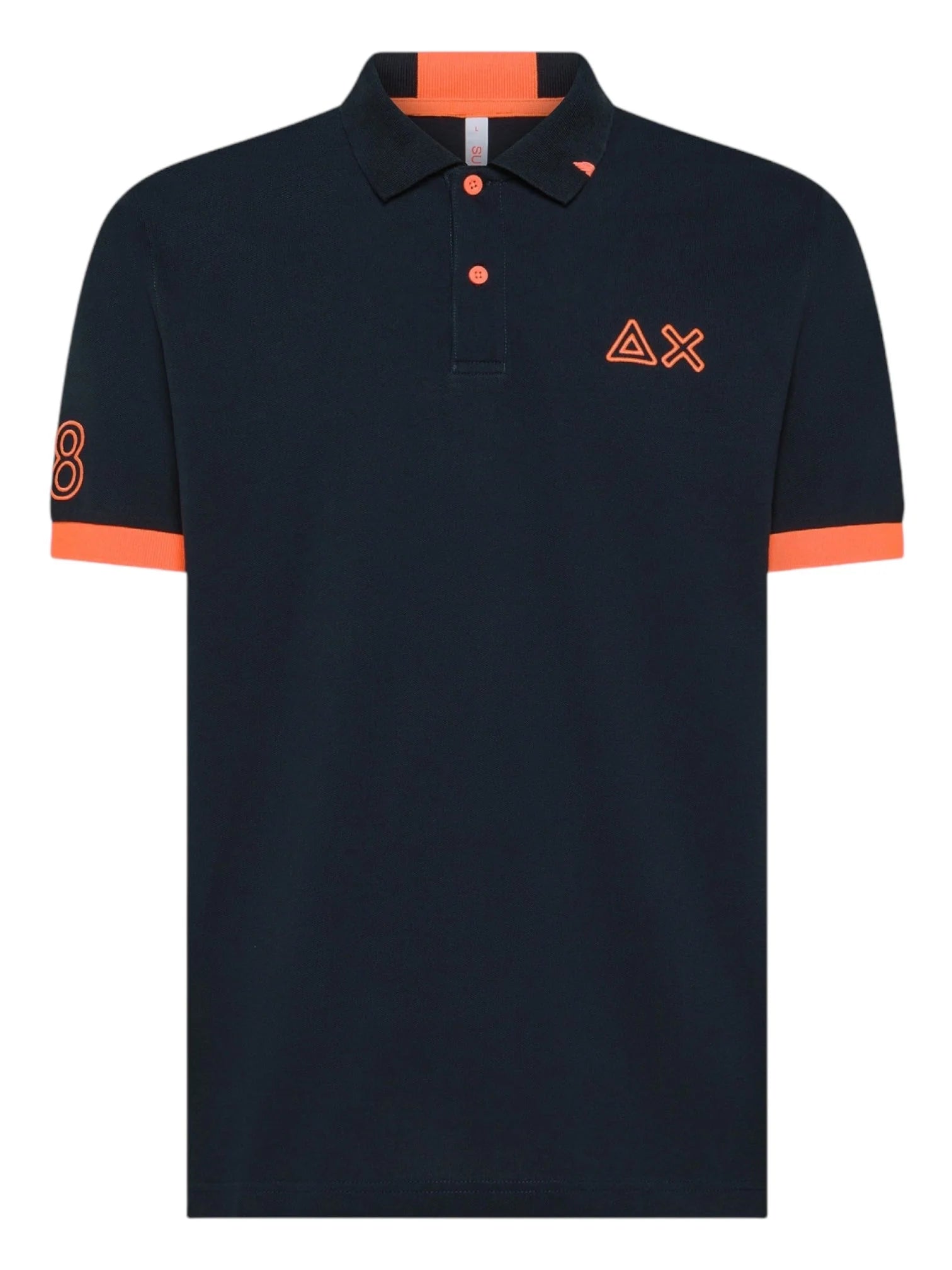Polo SUN68 con dettagli fluo