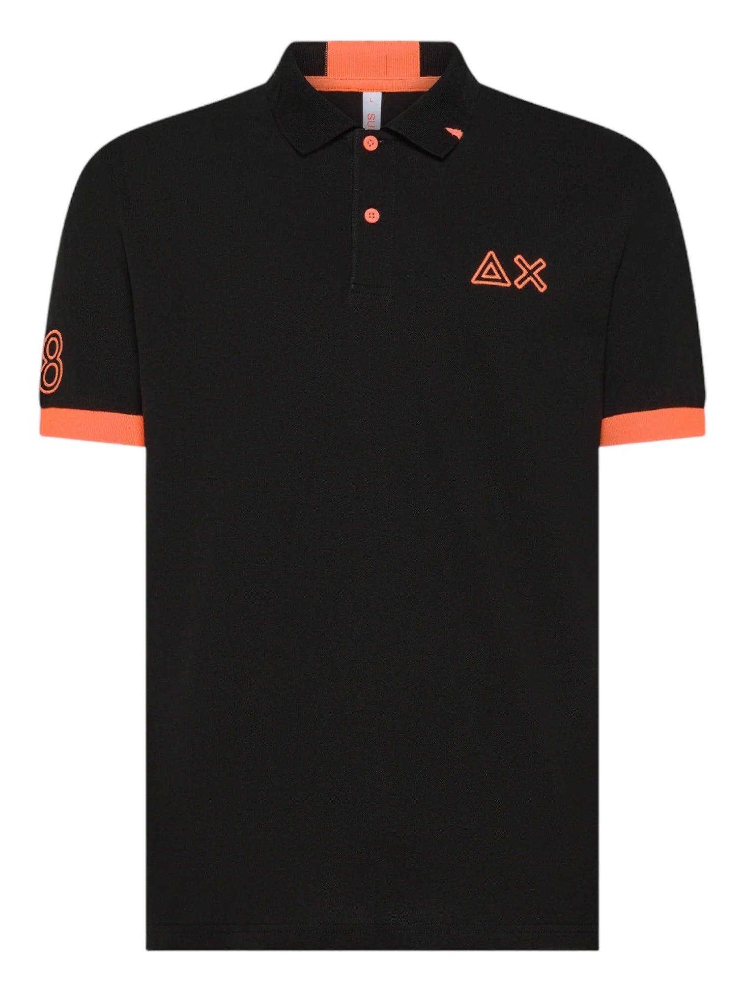 Polo SUN68 con dettagli fluo