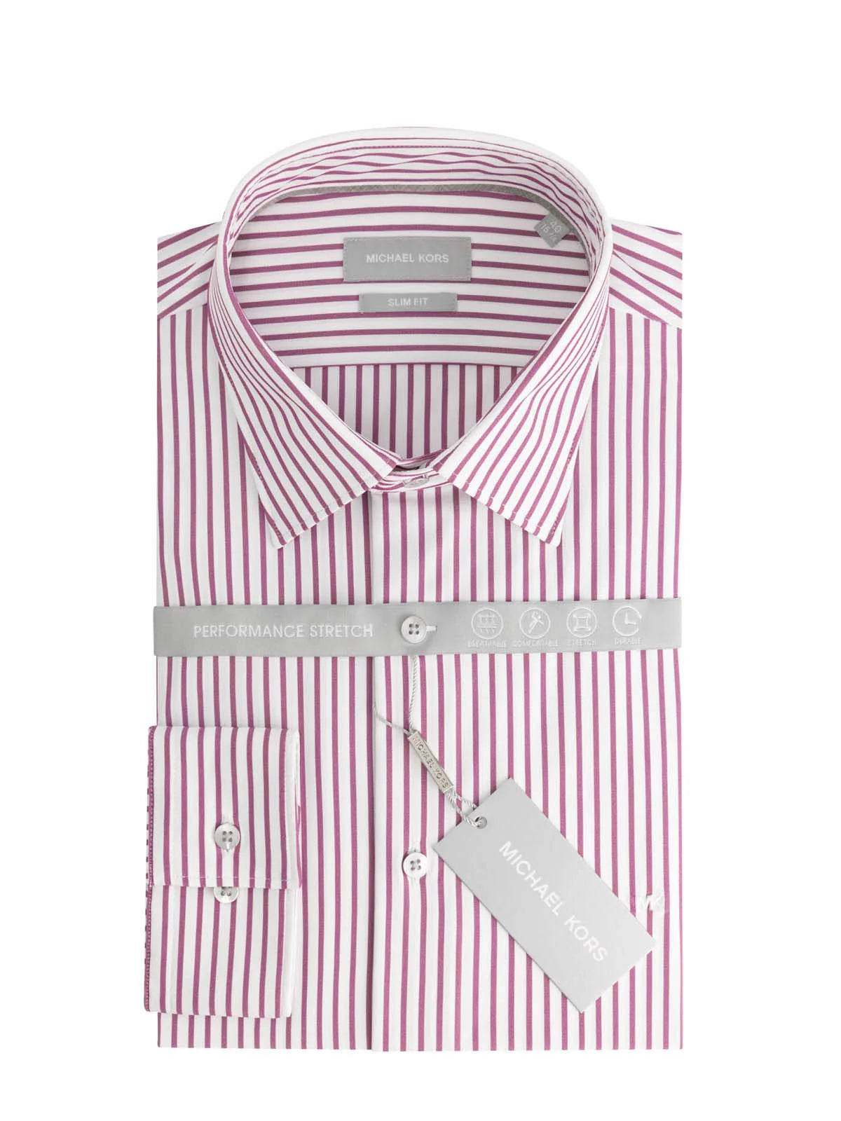 Camicia Michael Kors performance stretch rigata slim fit
