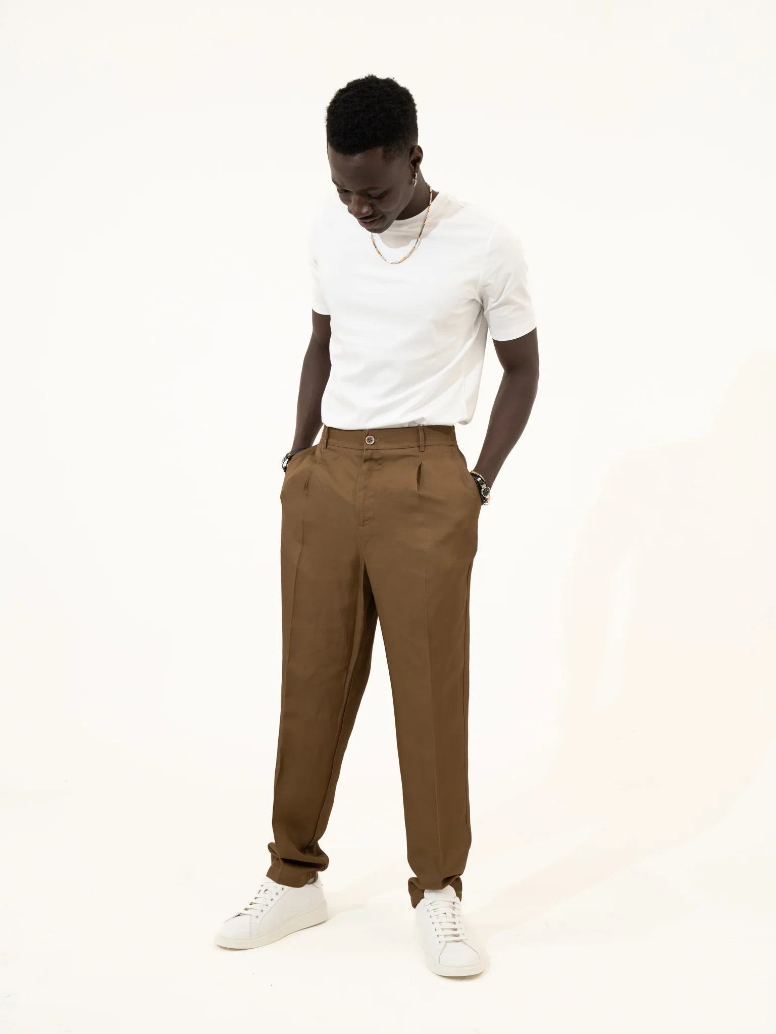 Pantaloni Paul Miranda misto lino