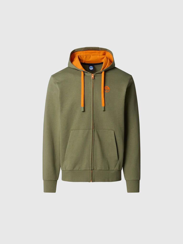 Felpa North Sails con cappuccio e zip