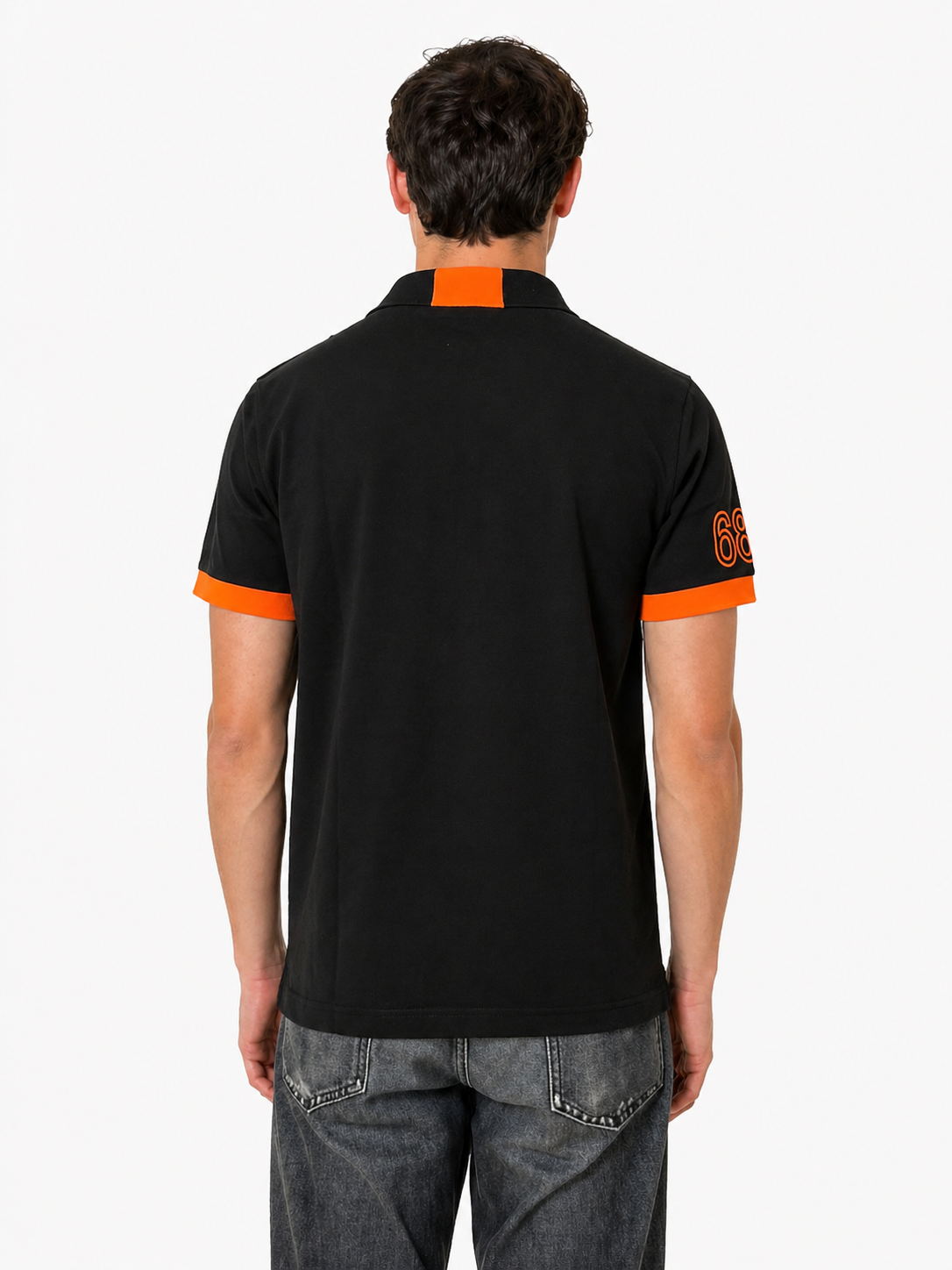 Polo SUN68 con logo fluo