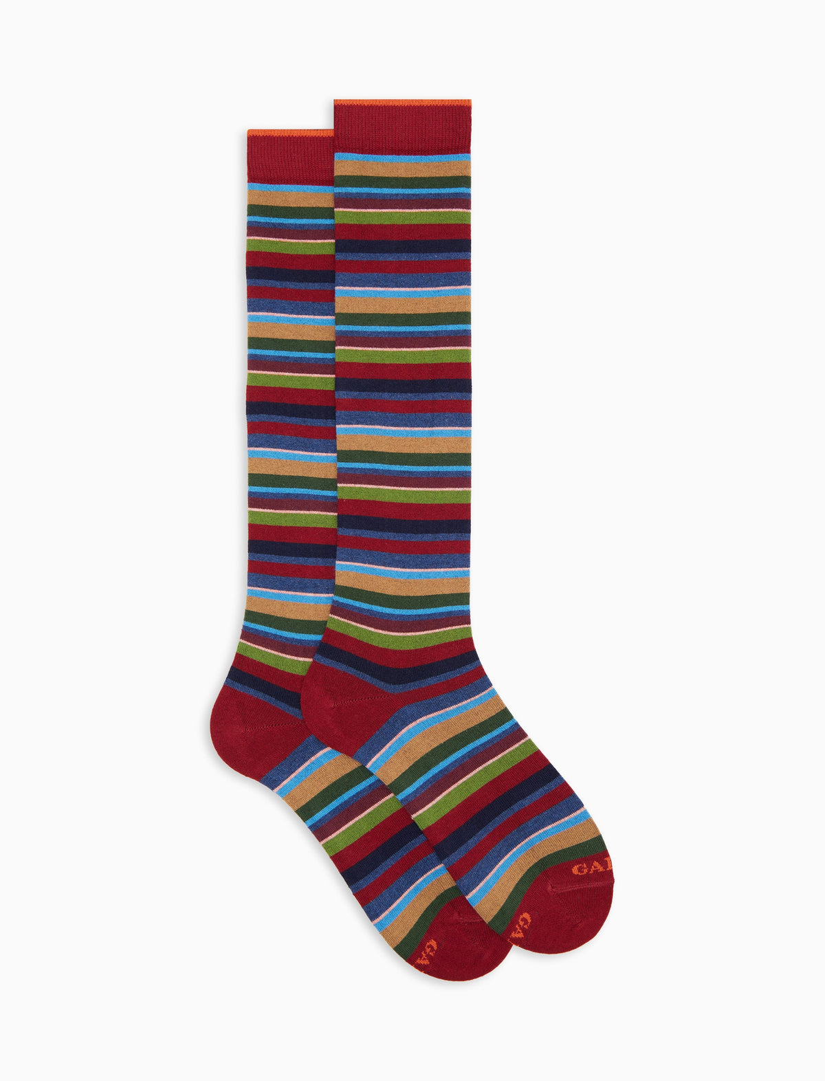 Calze lunghe uomo Gallo a microrighe in cotone e cashmere - AP102852 - foto 2