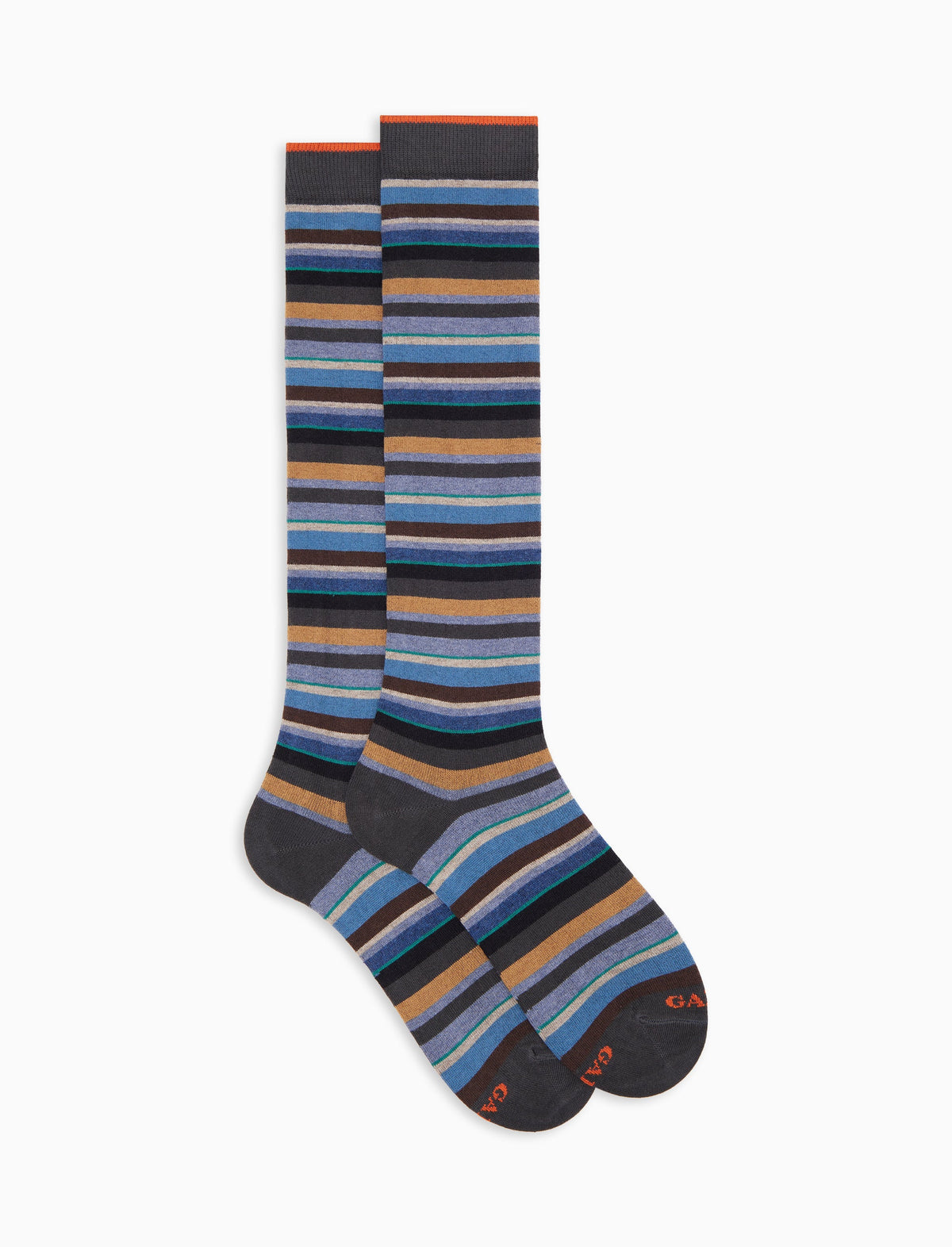 Calze lunghe uomo Gallo a microrighe in cotone e cashmere - AP102852 - vista prodotto