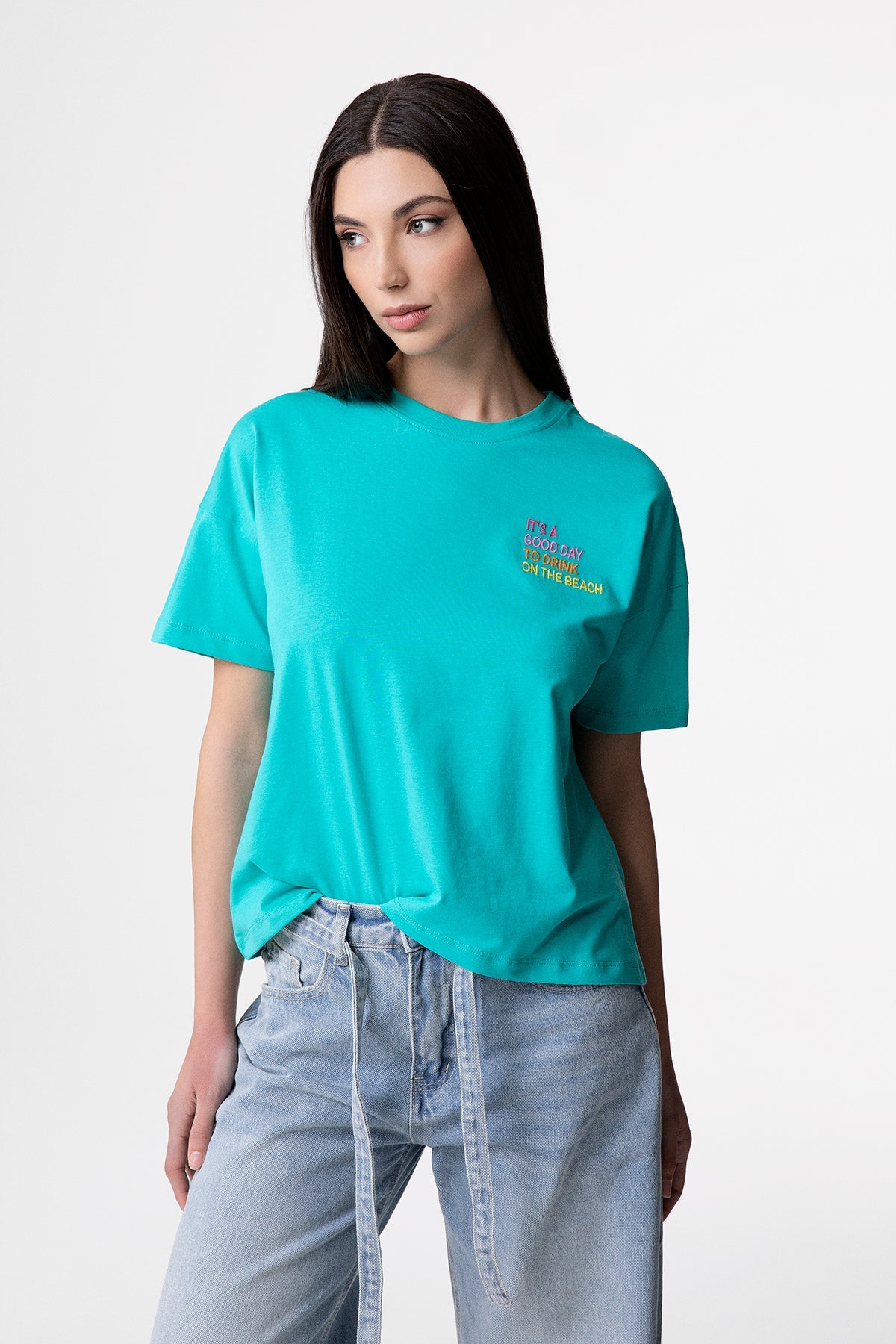 T‑shirt Superculture con ricamo “It’s a Good Day”
