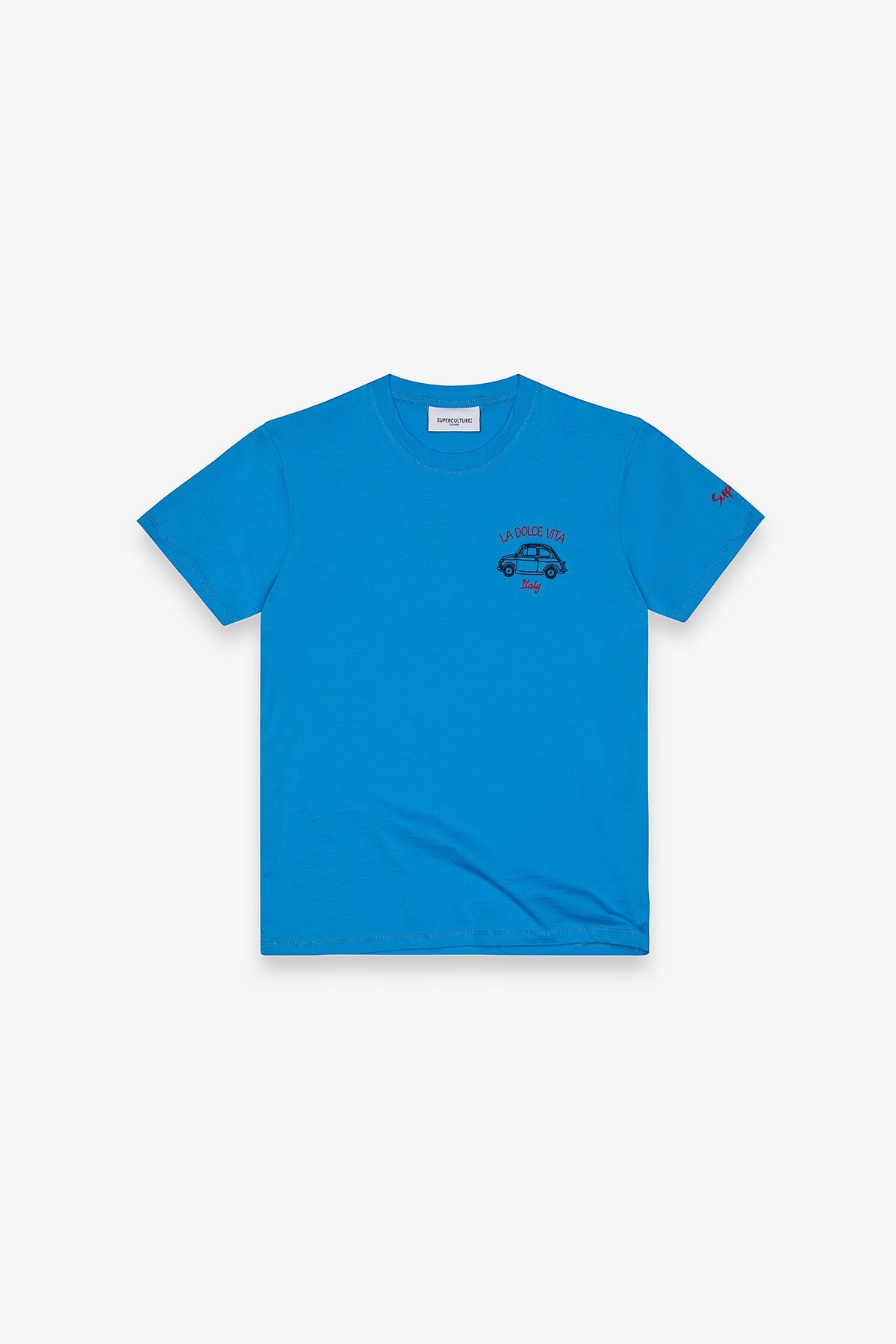 T-shirt da uomo Superculture con ricamo "La dolce vita-Italy"