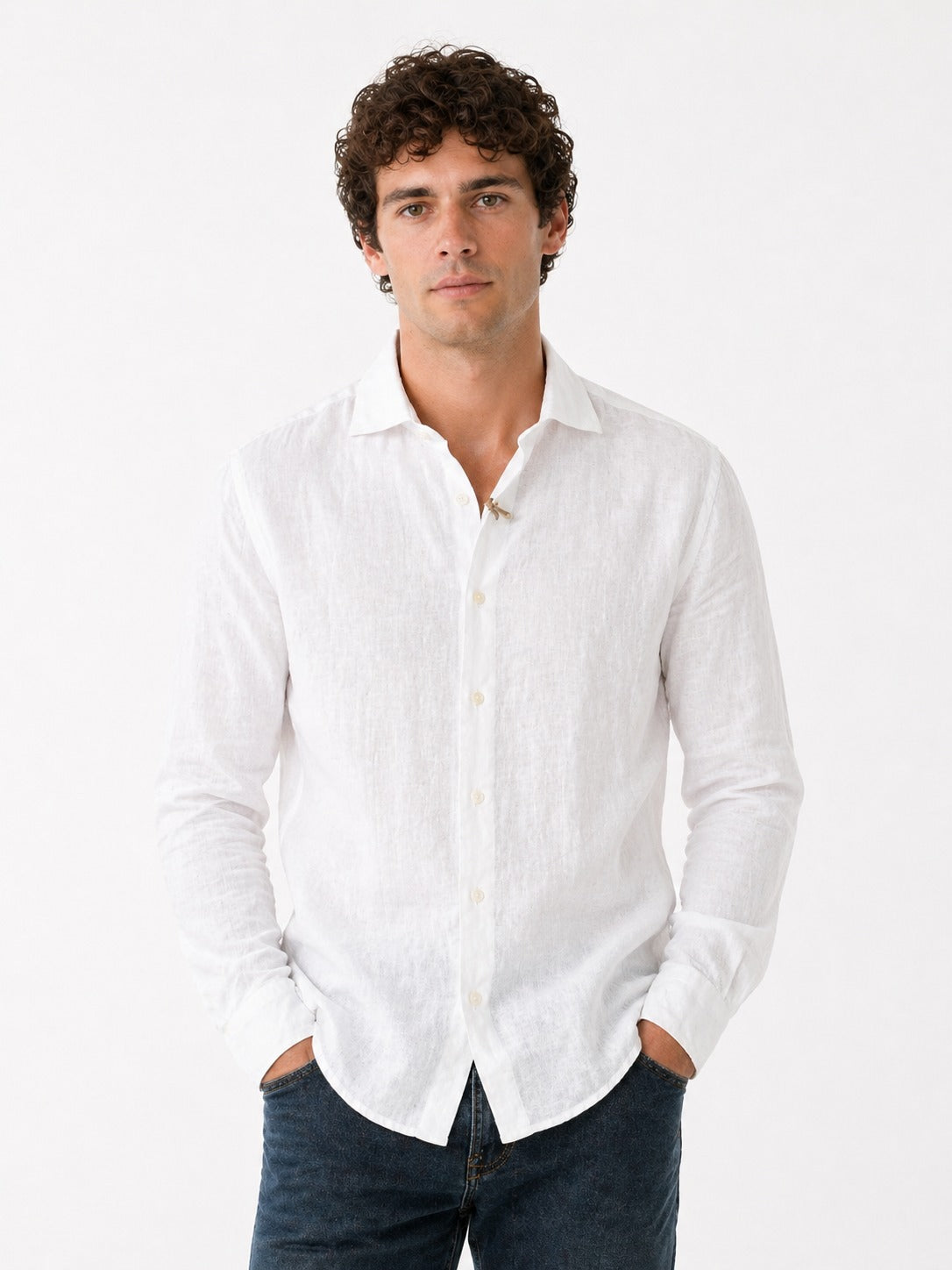 Camicia Bastoncino misto lino