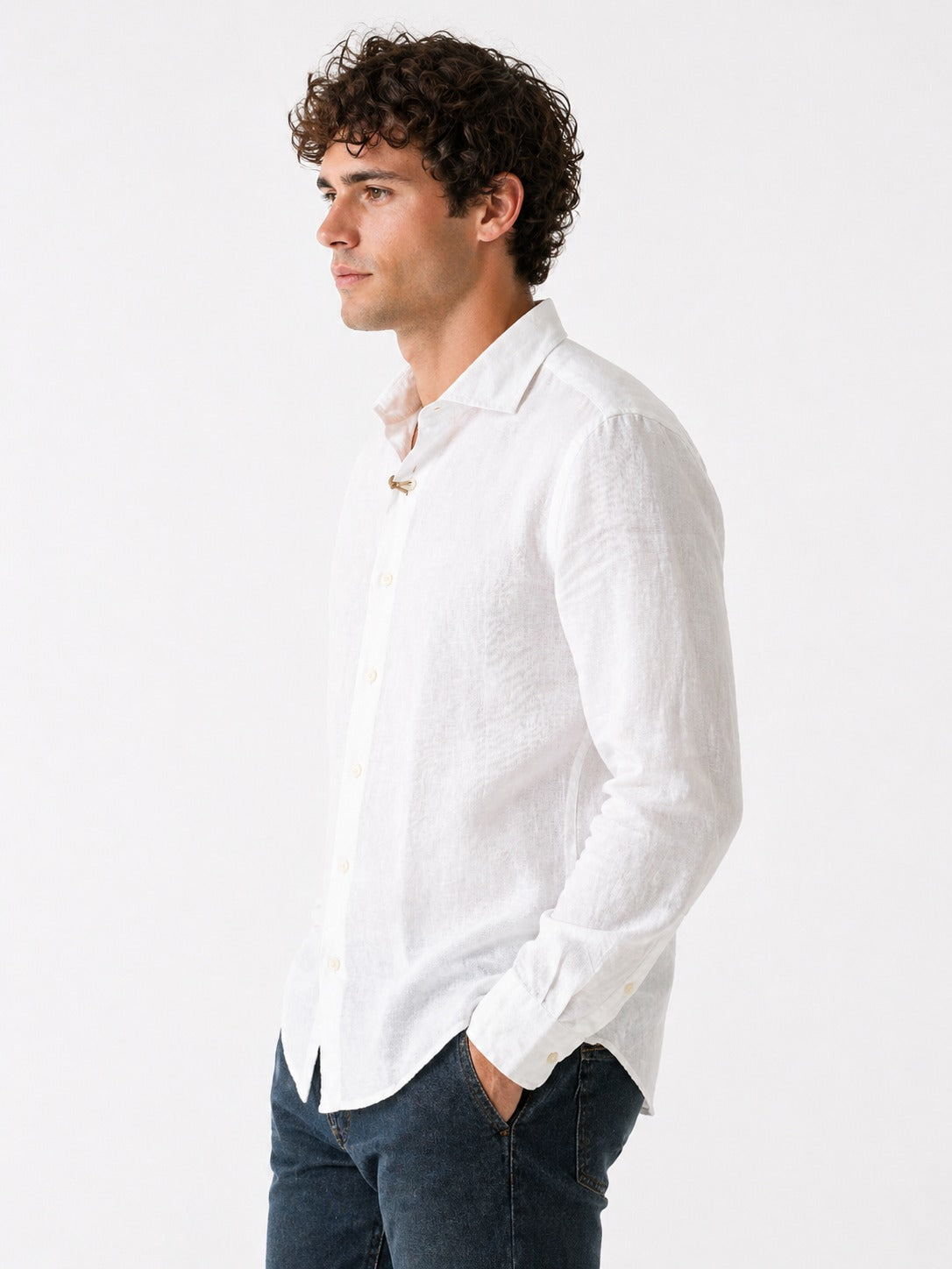 Camicia Bastoncino misto lino
