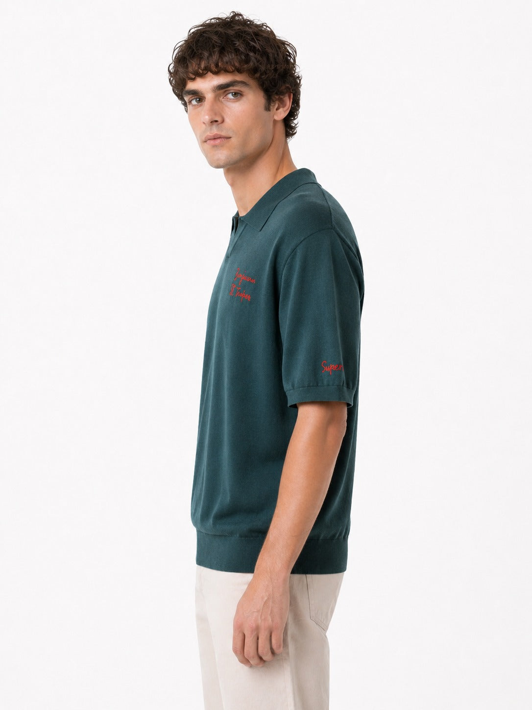 Polo Superculture ricamo "Bonjour St. Tropez"