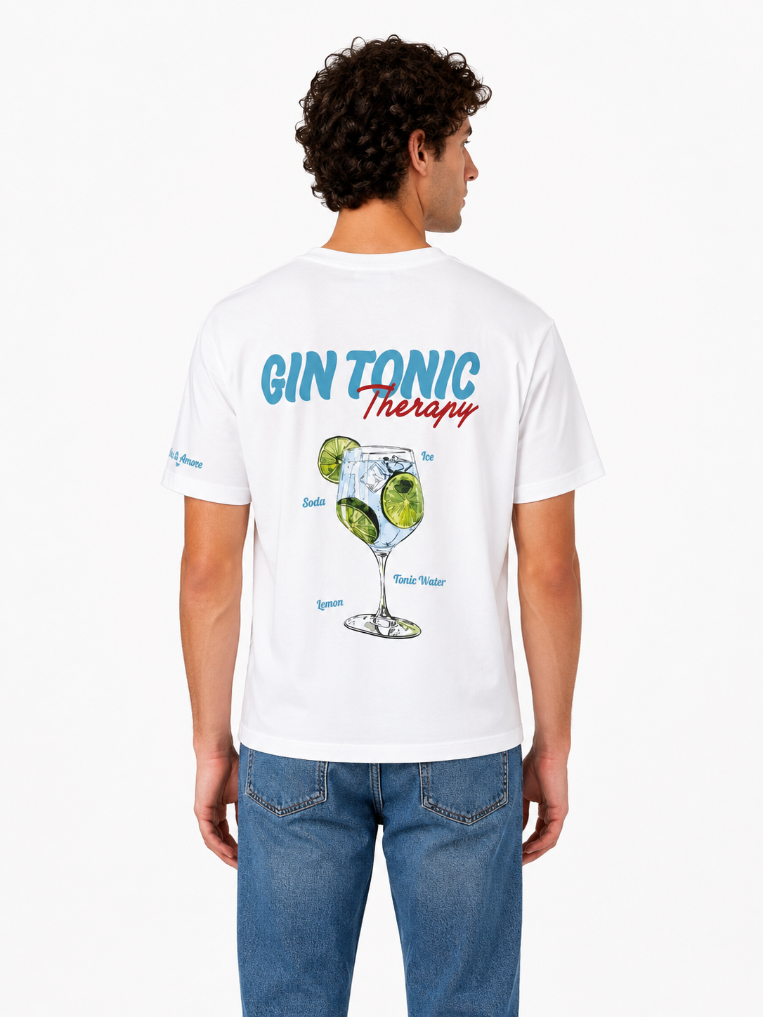 T-shirt Superculture con ricamo “Gin Tonic Therapy"