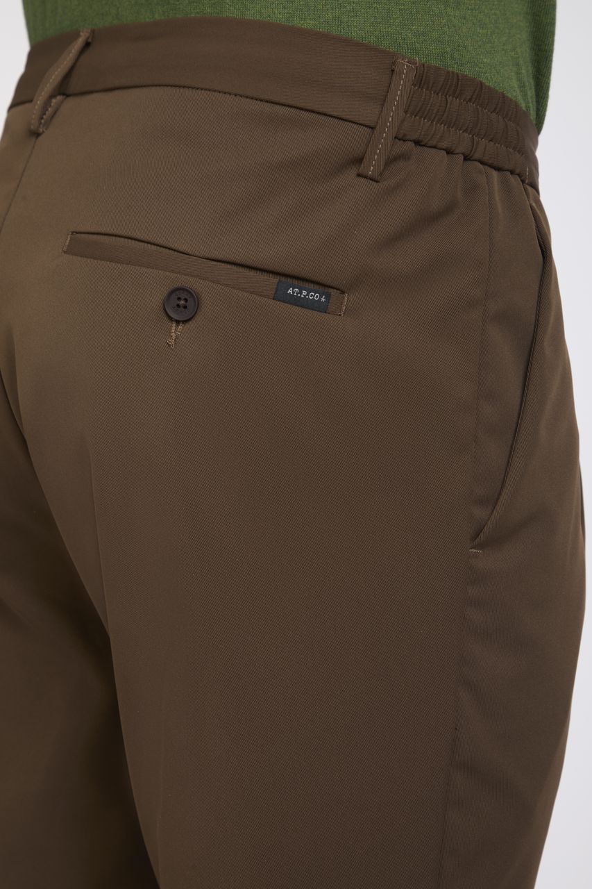 Pantaloni AT.P.CO Berlino con pinces e vita elasticizzata - A331BERLINO PL050 - foto 4