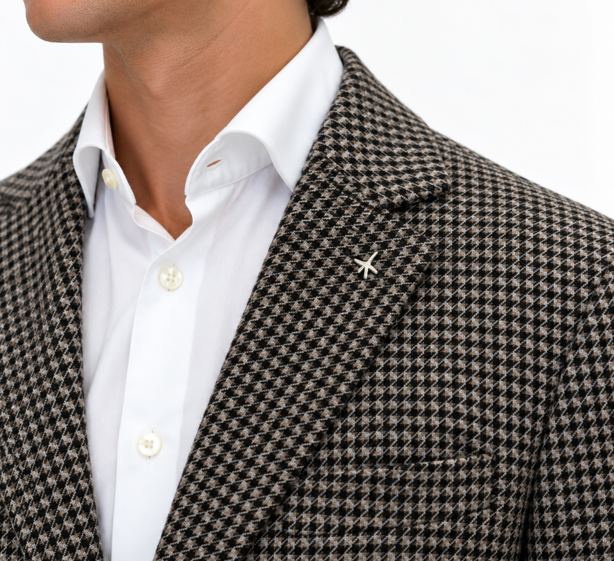 Giacca AT.P.CO Alan A332ALAN60 TF597/T - dettaglio tessuto e rever | NICOECOSTORE.IT
