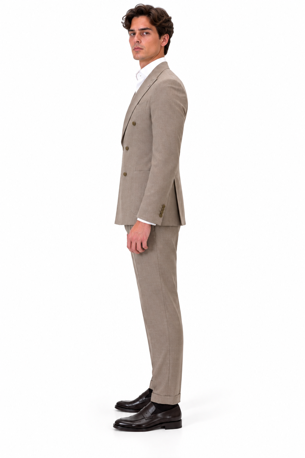 Abito Bharnaba Barbera ABS707 fango - vista laterale | NICOECOSTORE.IT