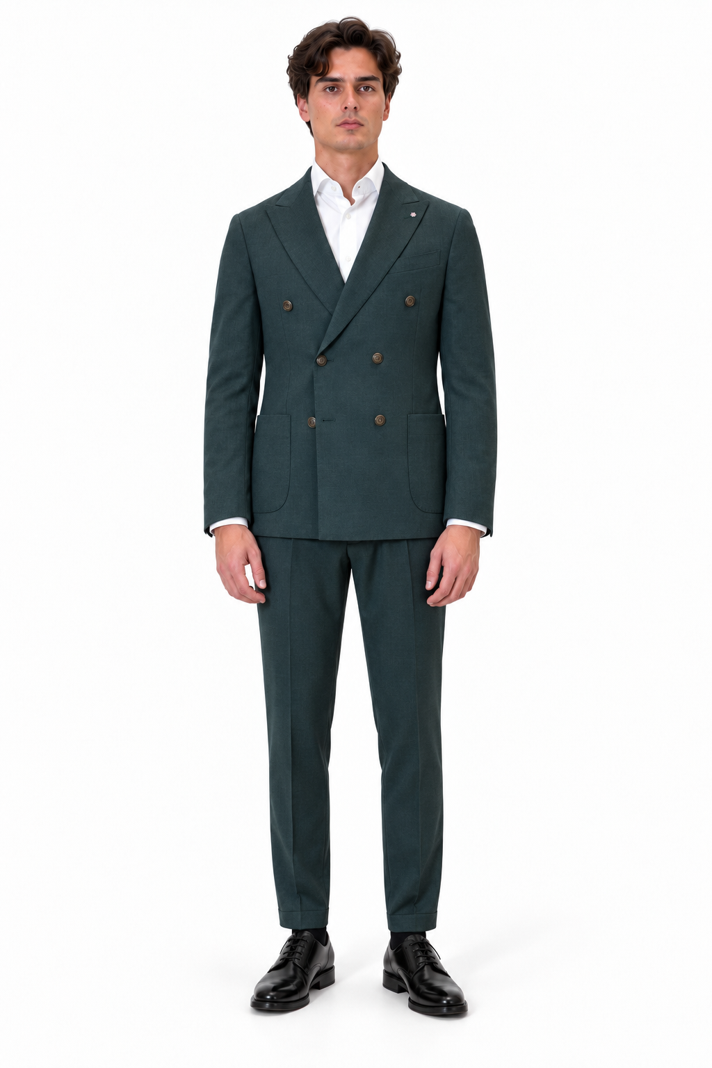 Abito Bharnaba Barbera ABS707 verde - vista frontale | NICOECOSTORE.IT