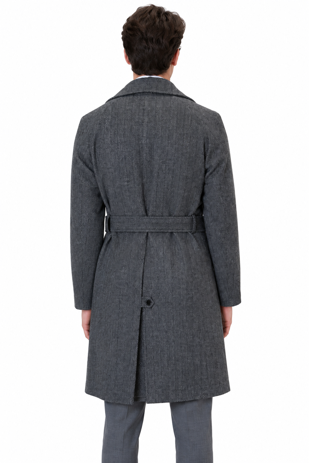 Cappotto Bharnaba Charles MCP217R grigio chiaro - vista posteriore | NICOECOSTORE.IT