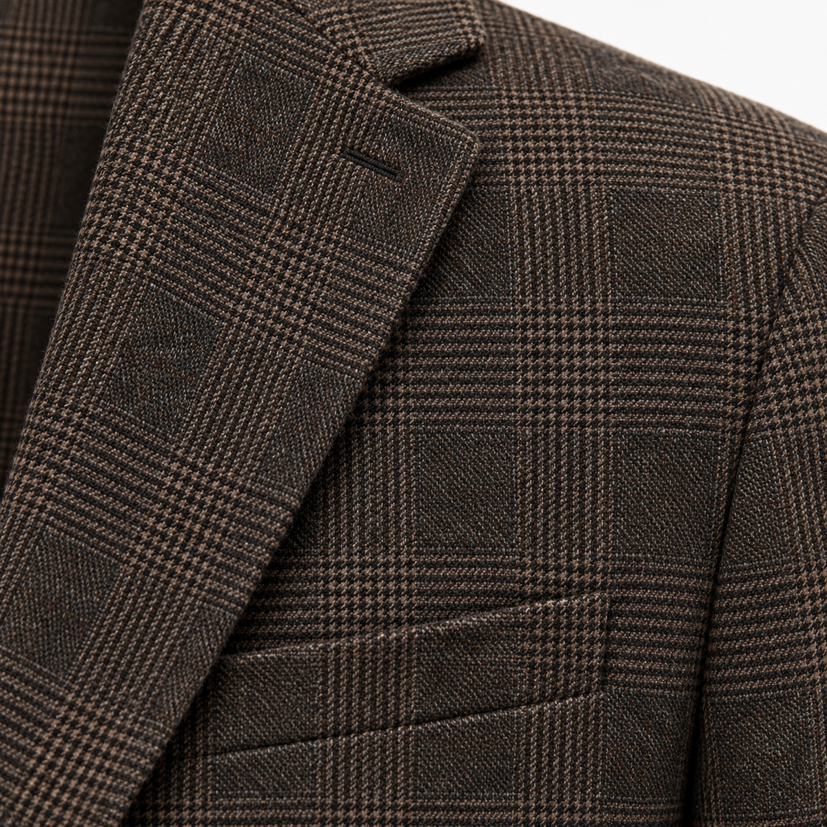 Giacca Bharnaba Solestà GKS102Q a quadri moro - dettaglio tessuto | NICOECOSTORE.IT