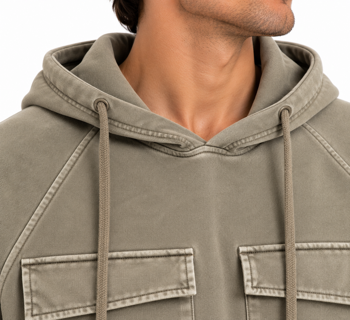 Felpa uomo Keeling Darros FC 51011 Greice, vista dettaglio-collo