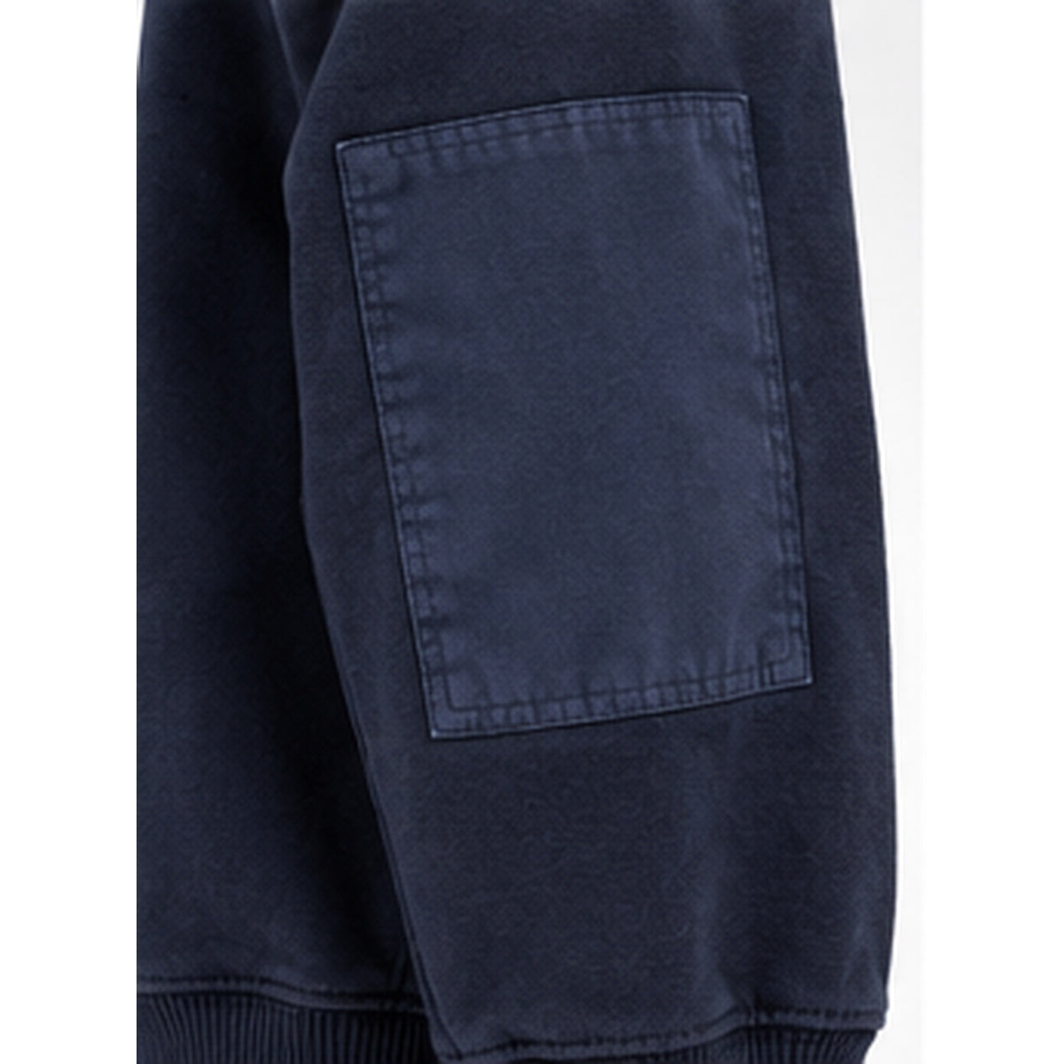felpa keeling sabaf fc 51013 dark navy 05 dettaglio toppa sinistra | NICOECOSTORE.IT