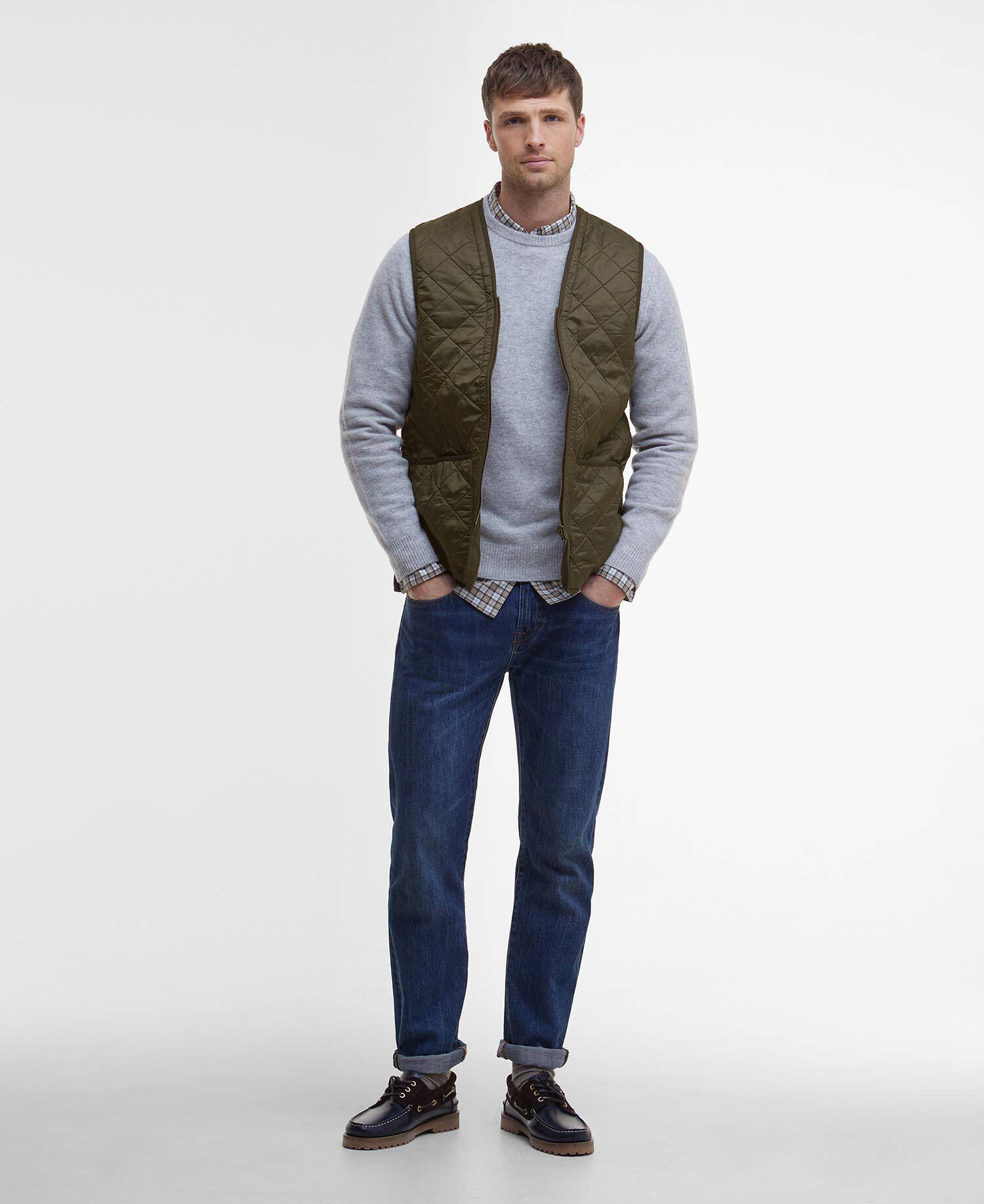 Gilet Barbour Polarquilt trapuntato con zip