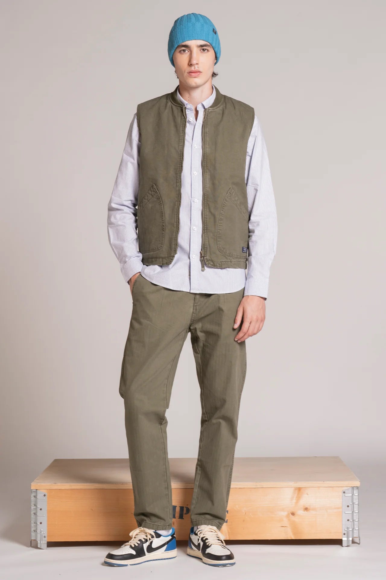 Pantalone Impure Mihara Chino Long in Herringbone
