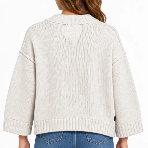 Maglione donna Keeling Minoa 35079, vista posteriore colore chiaro
