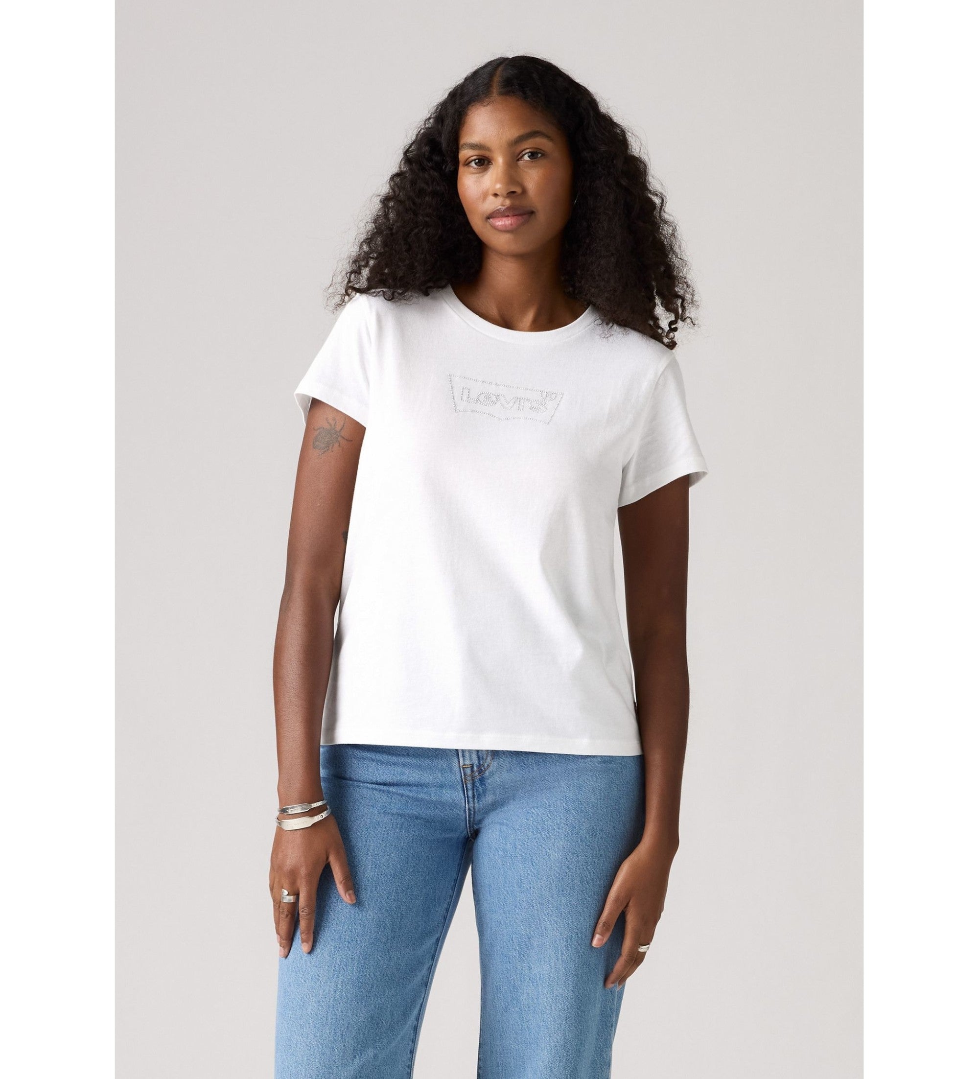 T-shirt Levi's logo con strass