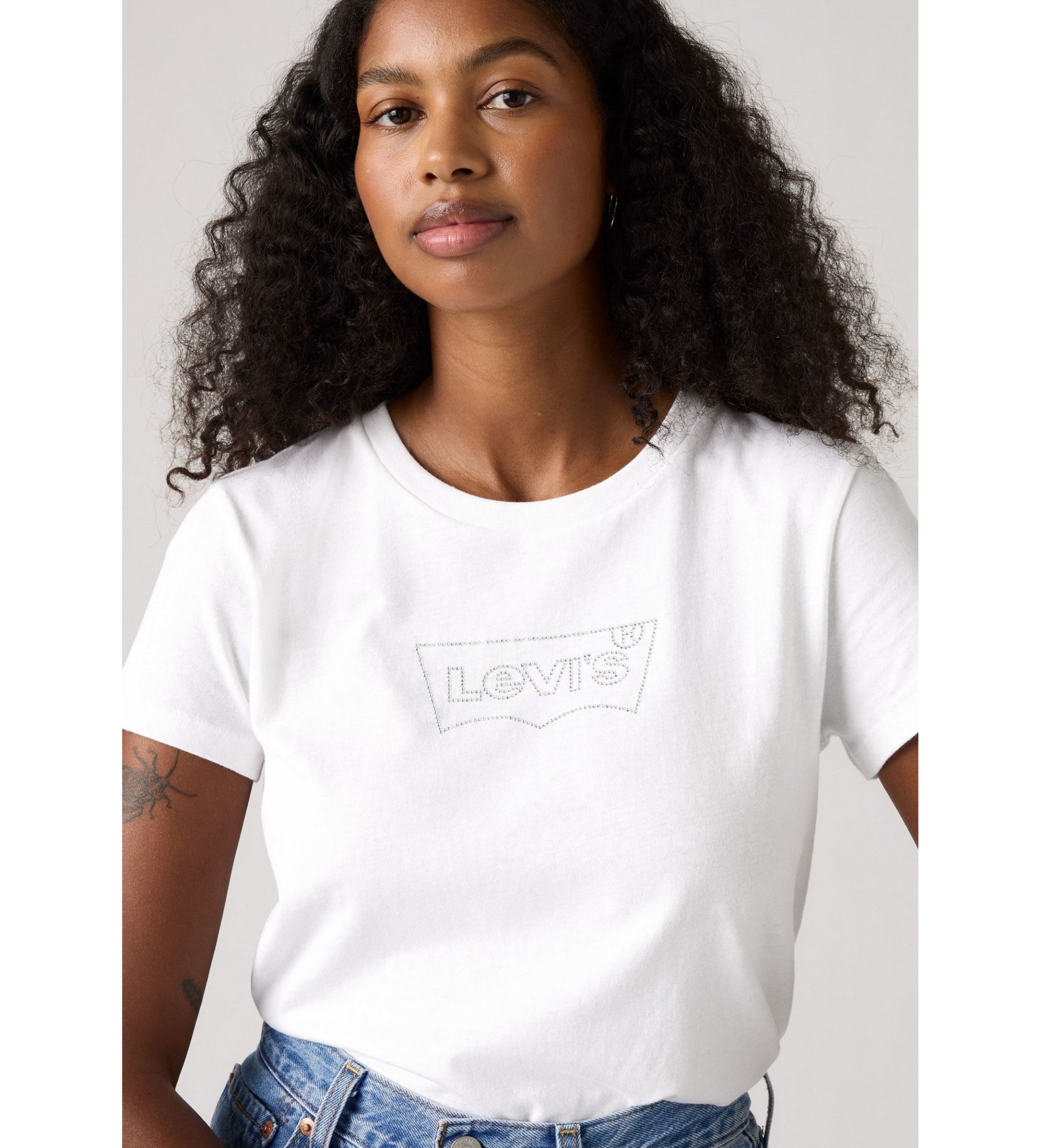 T-shirt Levi's logo con strass