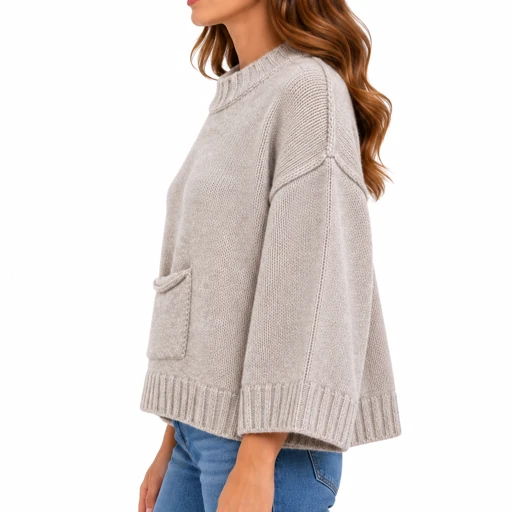 Maglione da donna Keeling Irua Greice con spalla scesa e maniche ampie, vista laterale