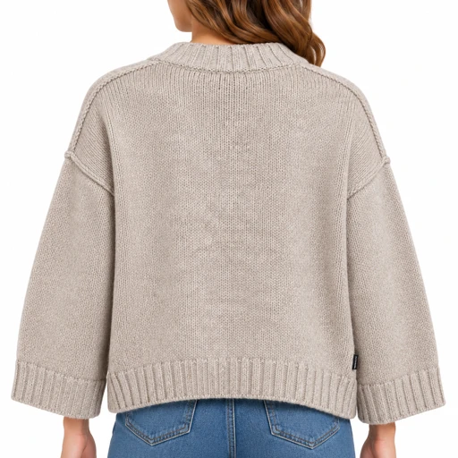 Maglione da donna Keeling Irua Greice con fondo a coste, vista posteriore