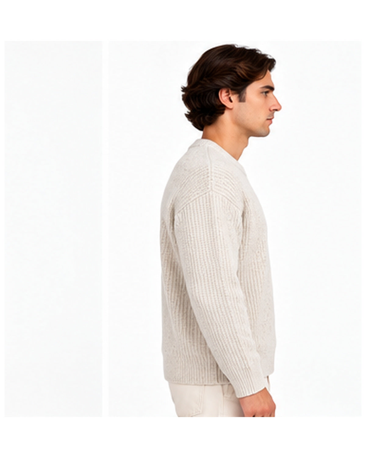 maglione keeling aspen k3 30064 panna 02 side | NICOECOSTORE.IT