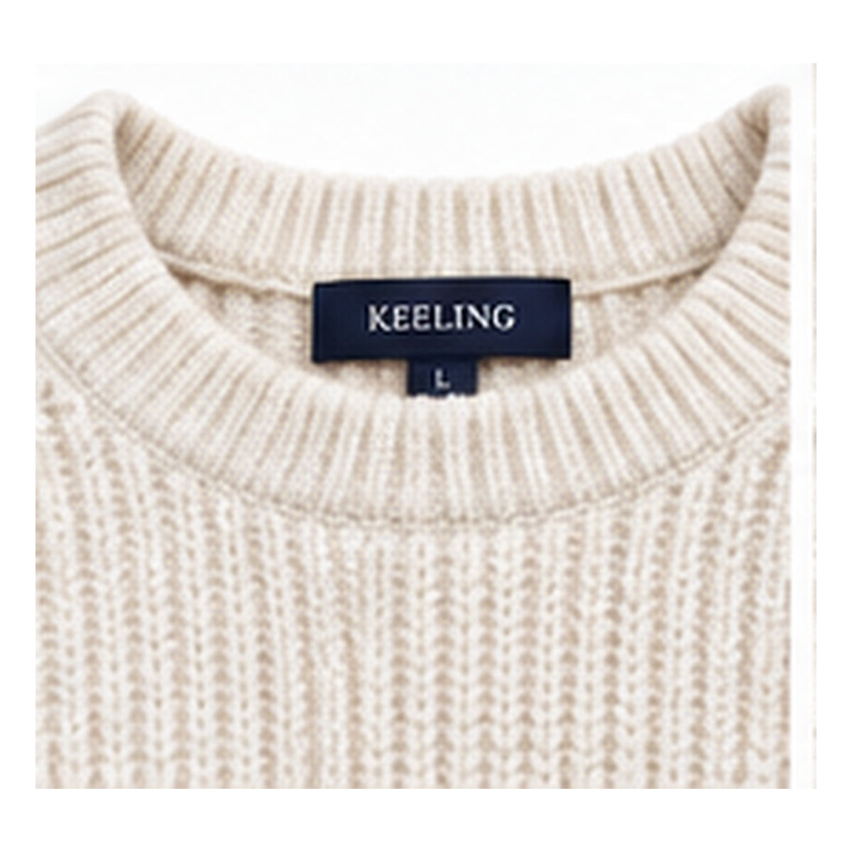maglione keeling aspen k3 30064 panna 05 dettaglio collo | NICOECOSTORE.IT