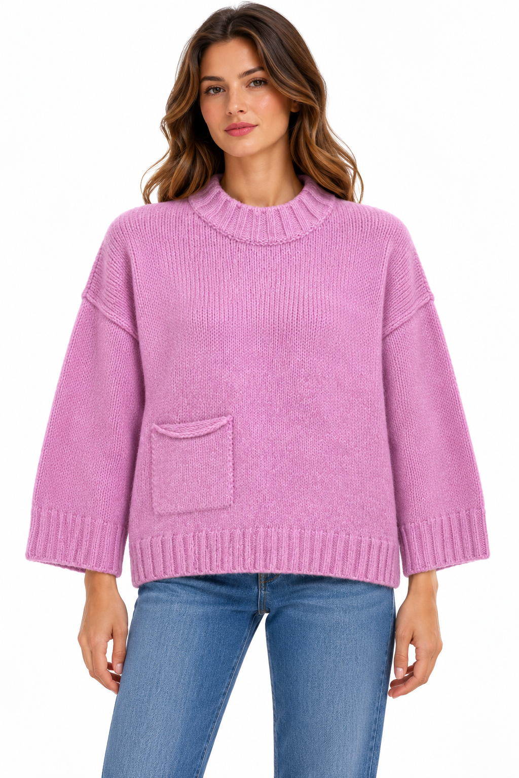 maglione keeling irua 35086 rosa frontale originale | NICOECOSTORE.IT