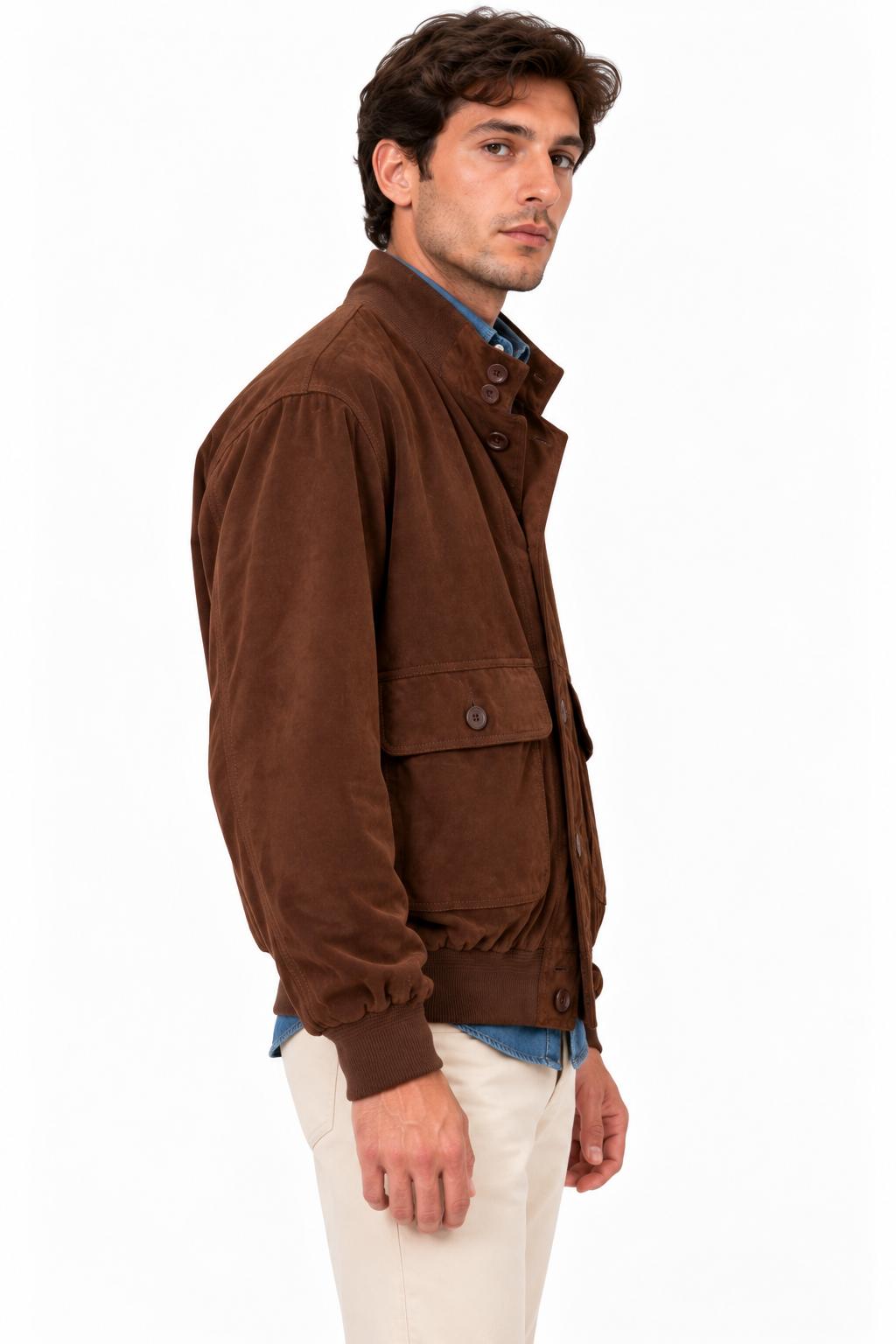 Giubbotto bomber Masterpelle con bottoni