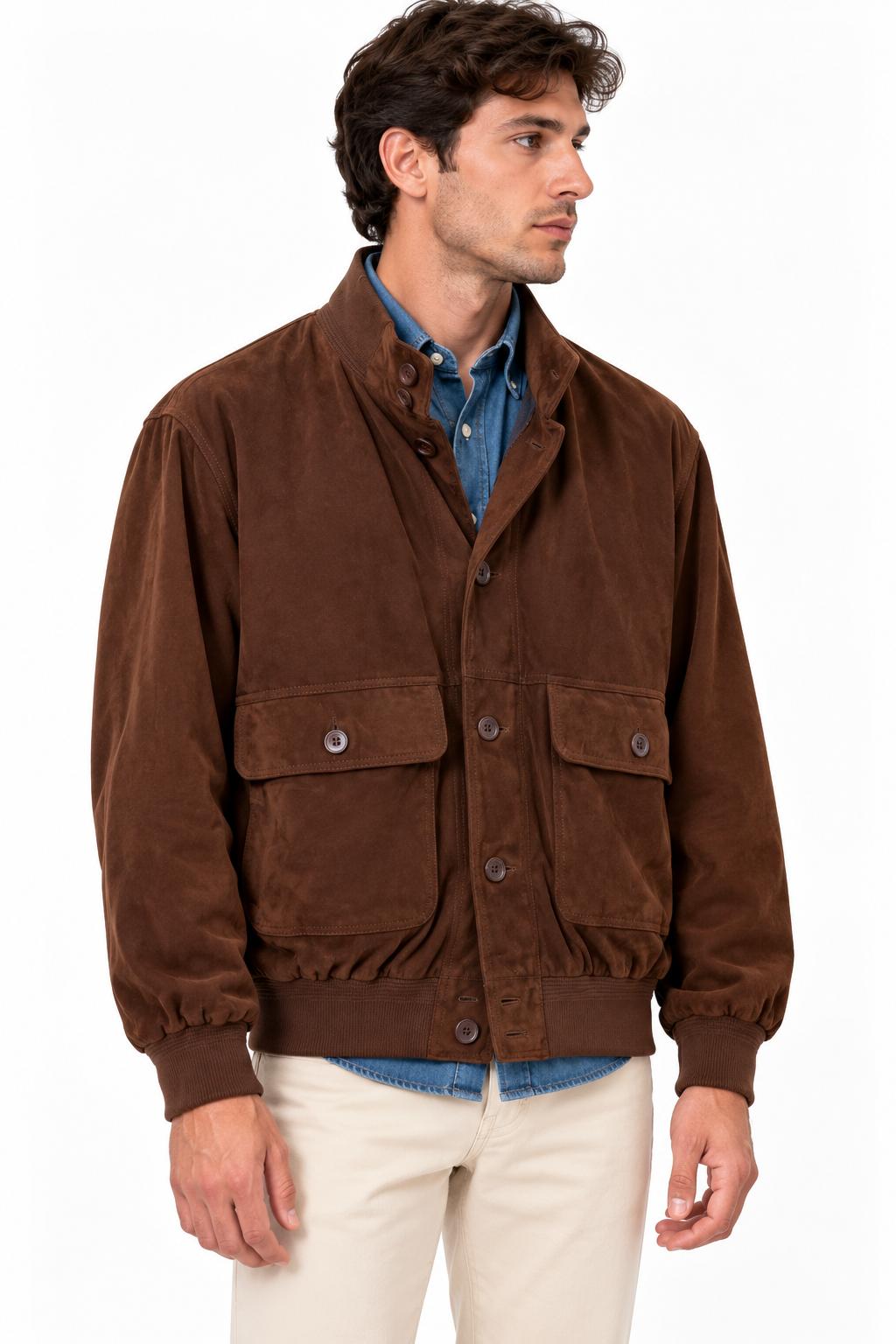 Giubbotto bomber Masterpelle con bottoni