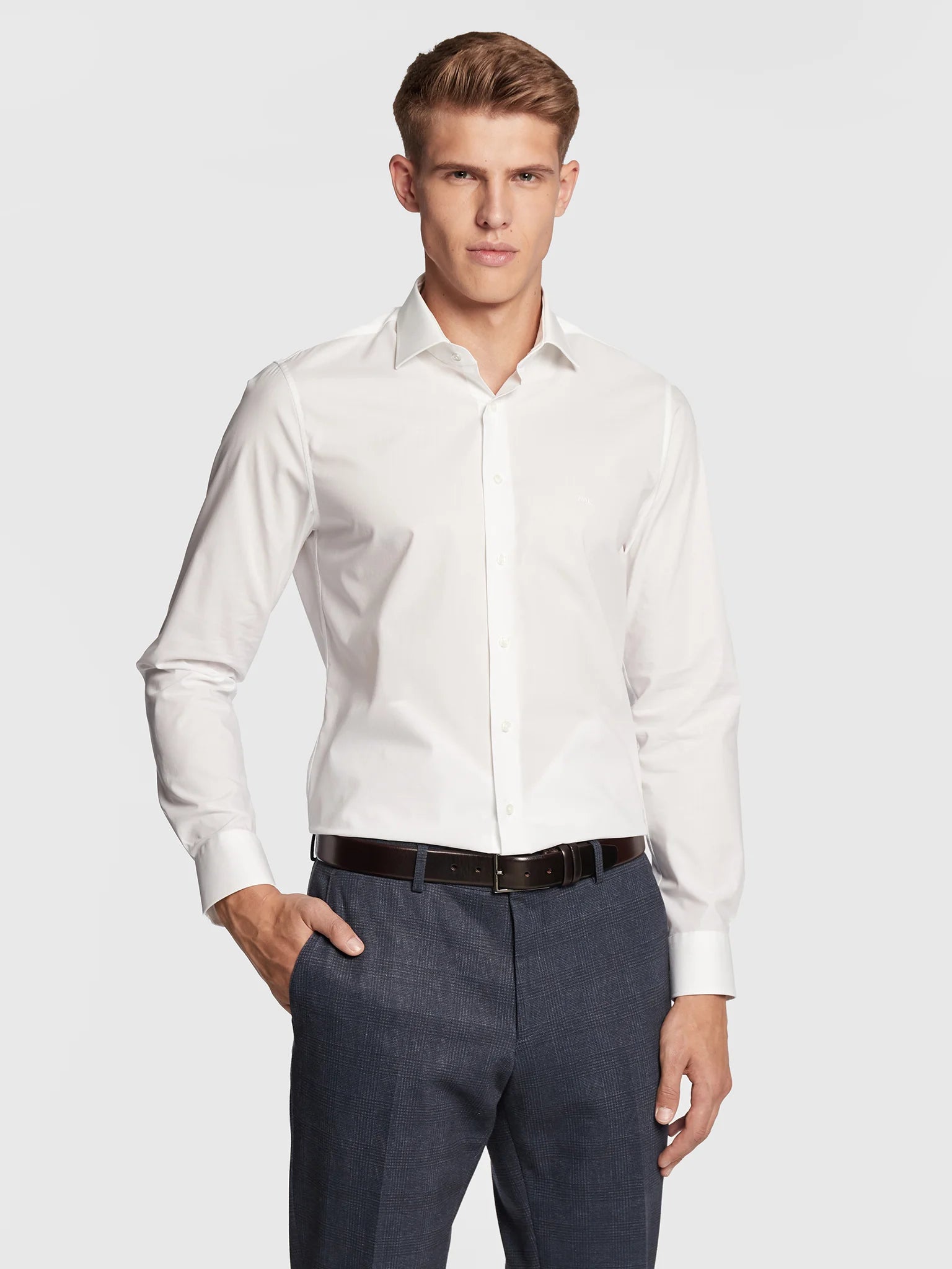 Camicia Michael Kors slim fit in popeline