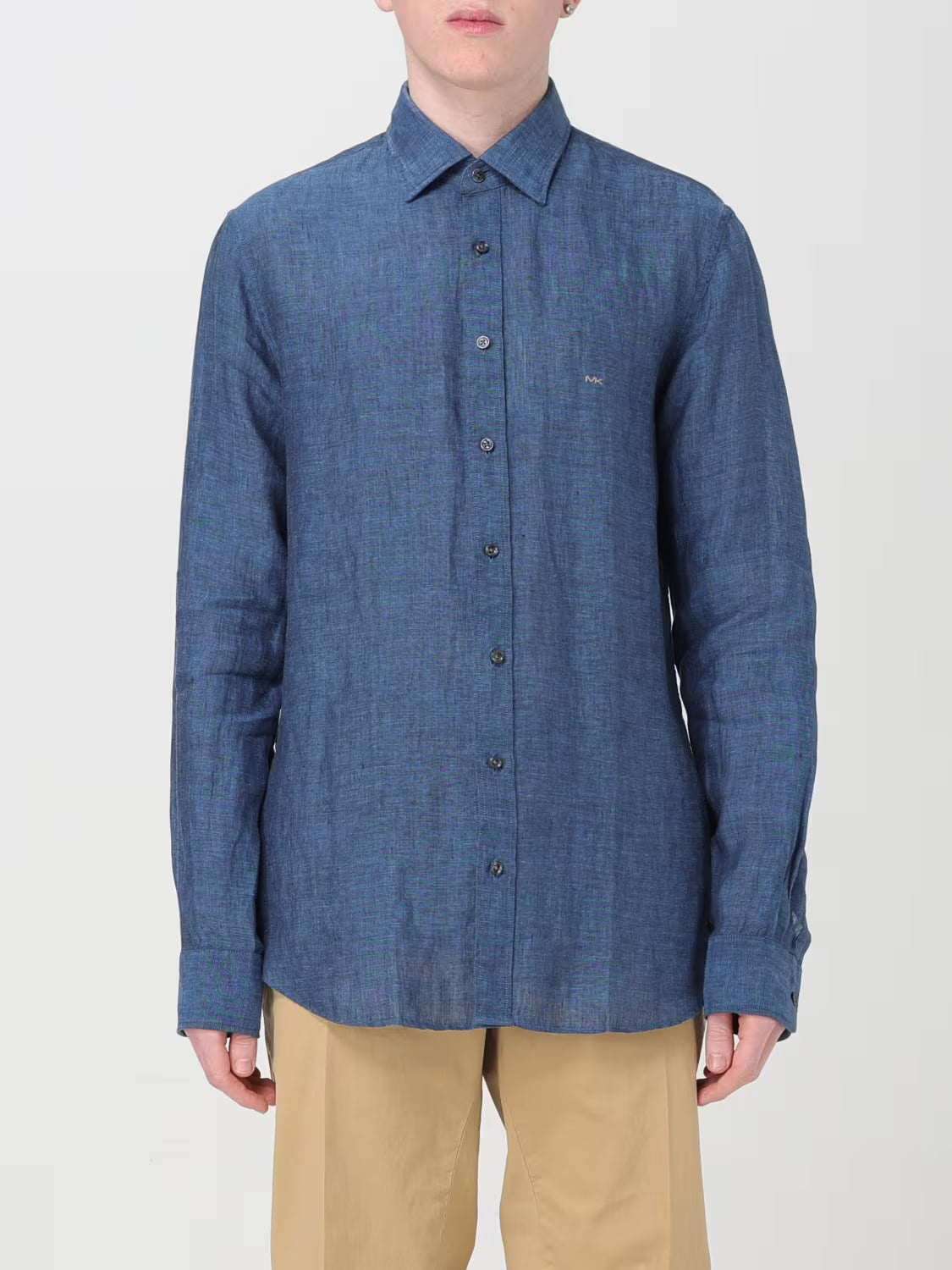 Camicia Michael Kors in lino regular fit