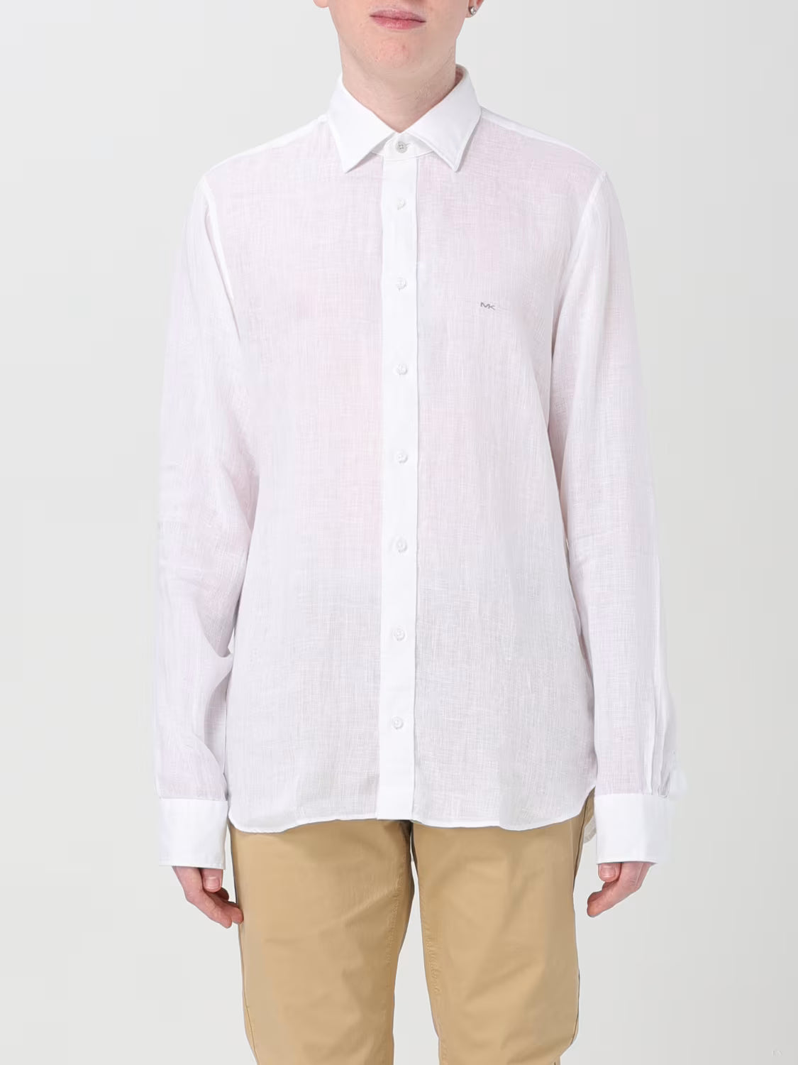 Camicia Michael Kors in lino regular fit
