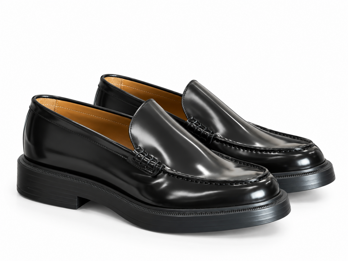 Mocassino Marechiaro 1962 0645W62 in vitello spazzolato nero, vista laterale | NICOECOSTORE.IT
