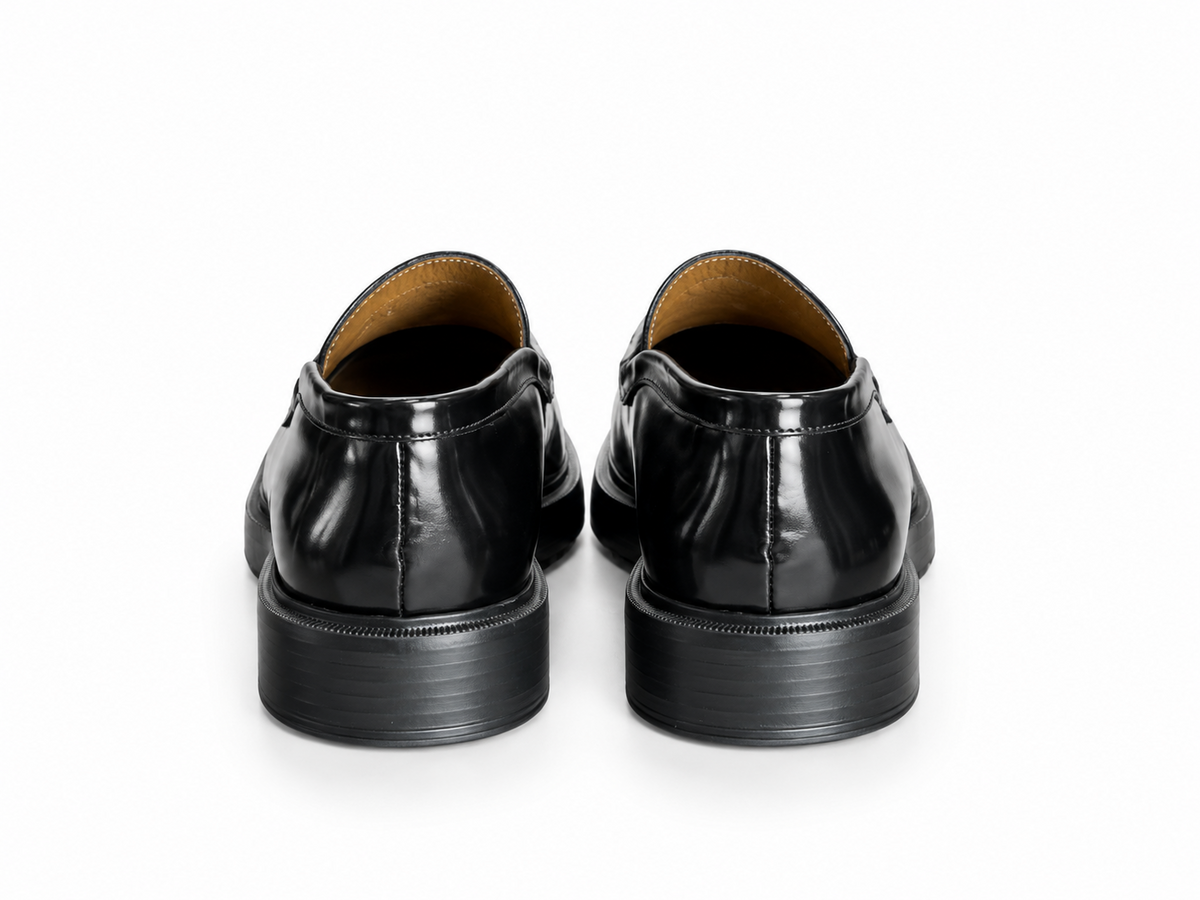 Mocassino Marechiaro 1962 0645W62 in vitello spazzolato nero, vista posteriore | NICOECOSTORE.IT